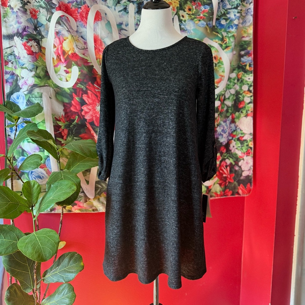 Perfect Sweater-Weather NWT Charcoal Sweater Dress